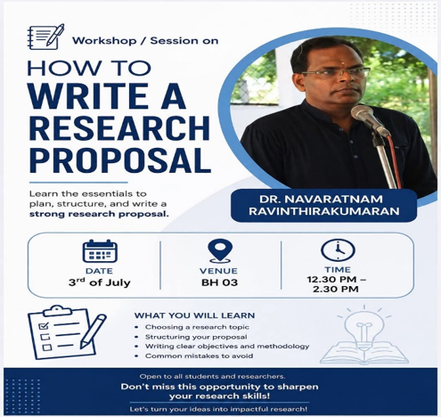 Workshop on Research Proposal Writing for Students – 2026 – FBS ...