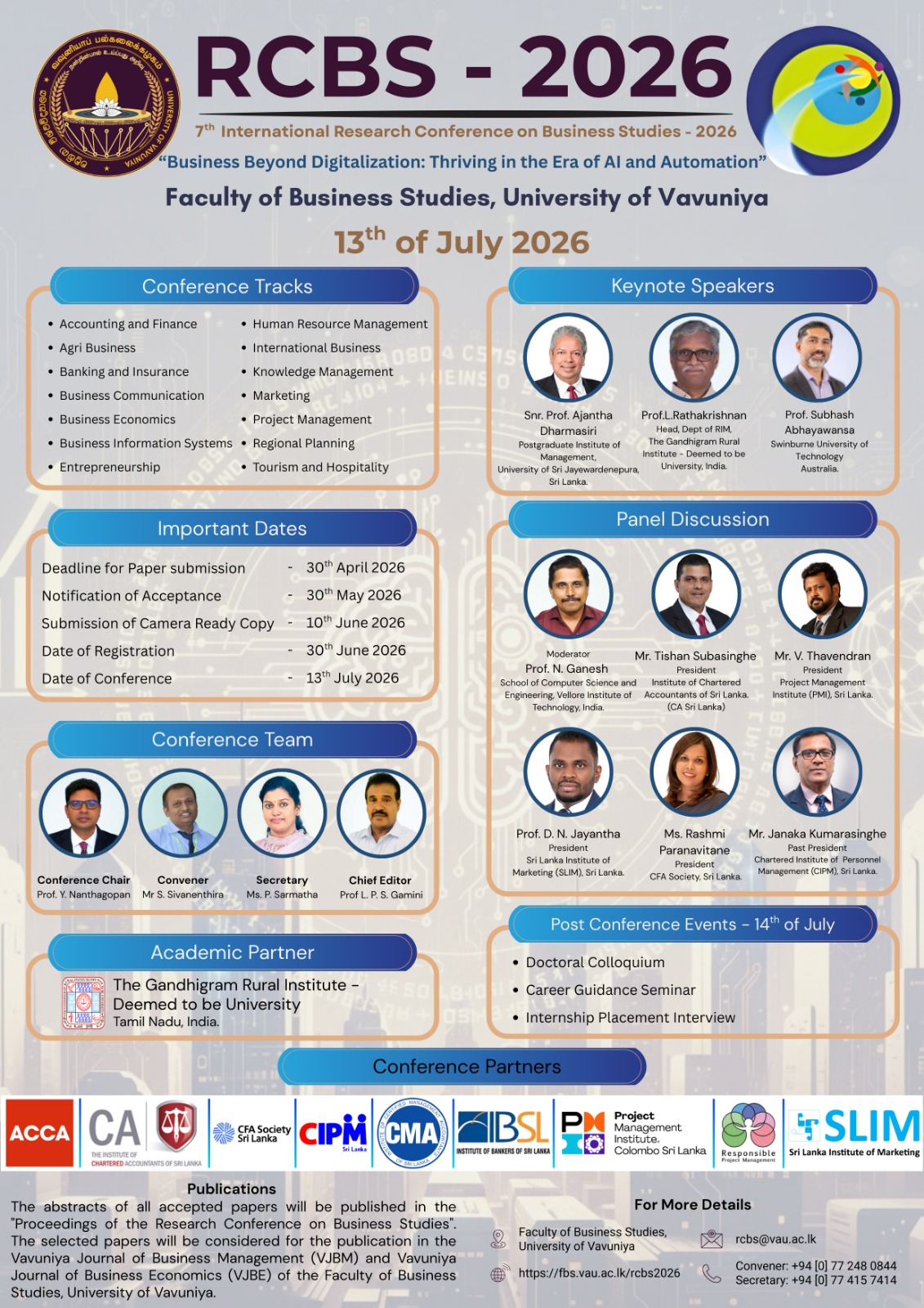 RCBS 2026 Conference Flyer